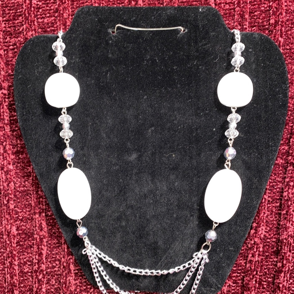 Large bead and chain necklace